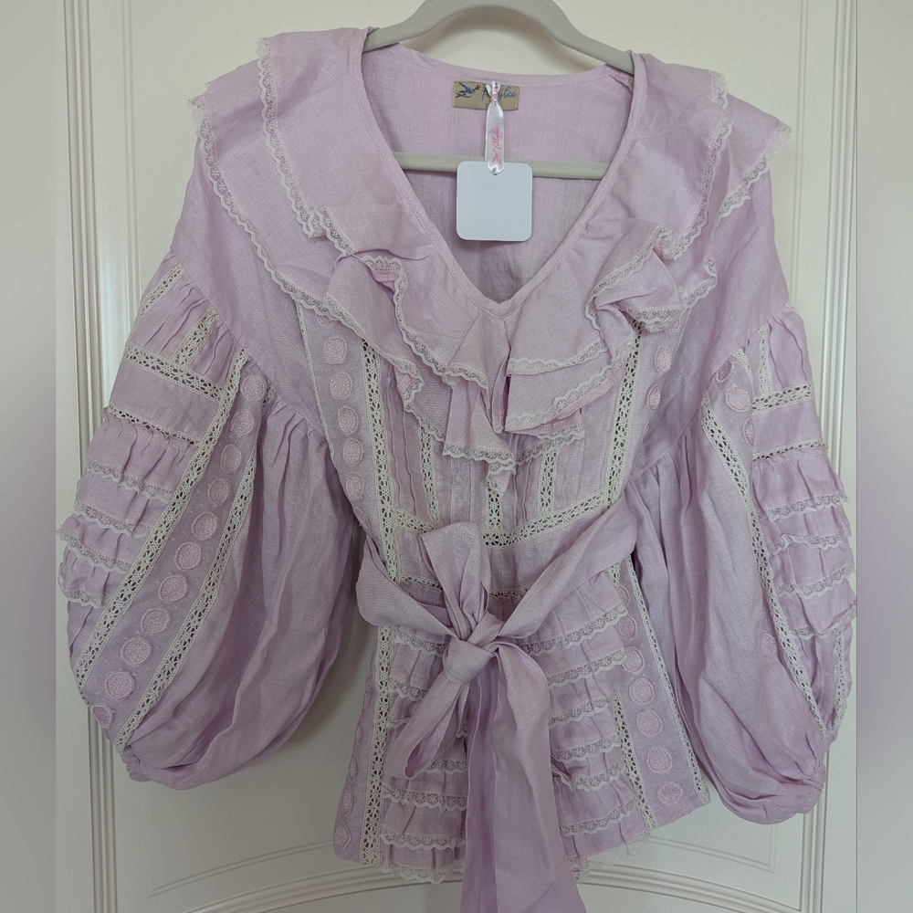 NWT Fillyboo Neverland - Blouse in Lilac - Small